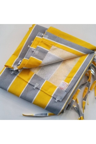 Balkon Perdesi 1,sınıf Gabardin Kumaş Lüks Perde Sarı Gri Sarı- Gri