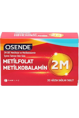 Osende 2M Odt Metilfolat &Metilkobalamin 30 Ağızda Dağılan Tablet