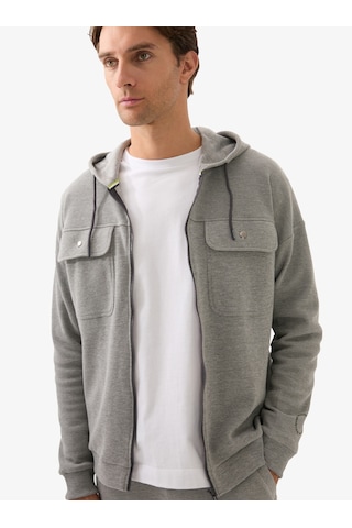 Blackspade Erkek Sweatshirt 40835 - Gri Melanj Gri Melanj