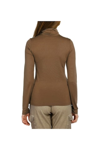 Bulalgiy Kadın Camel Balıkçı Yaka Tişört - Bga095868-camel Camel