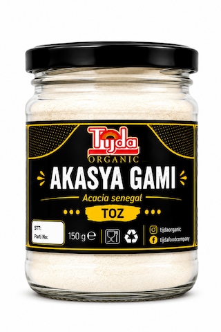 Akasya Gamı/arabic Gum/ Toz Arap Zamkı 150 Gr Lif Kaynağı Saf İçerik Acacia Senegal