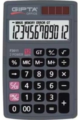 Gıpta F3011 Cep Tipi 12 Hane Hesap Makinesi