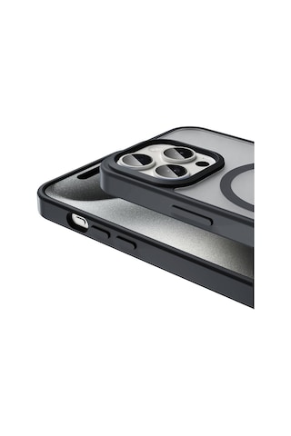 Apple Uyumlu iPhone 15 Pro Max Kılıf Magsafe Şarj Özellikli Mat Arka Yüzey Sio Kılıf