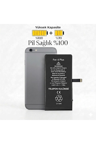 Apple iPhone 6 Plus Uyumlu Batarya Pil Güçlendirilmiş + Tamir Seti