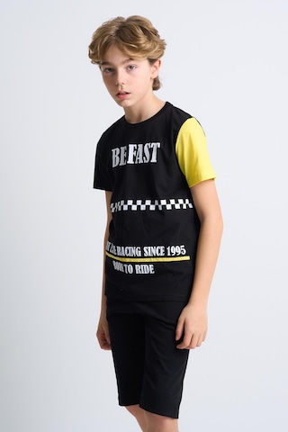 Alexander Gardi Alexandergardı Baskılı Çocuk T-shirt-şort İkili Takım Sarı - Siyah