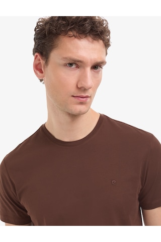 Pierre Cardin Erkek Koyu Kahverengi Tişört Basic 50325307-vr084