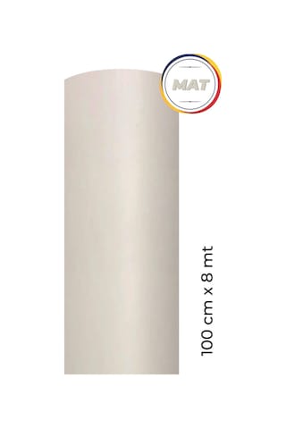 Mat Beyaz Kendinden Yapışkanlı Kaplama Folyosu 100 Cm X 8 Mt