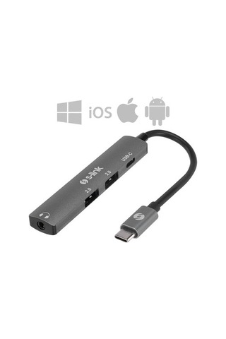 Gri Metal Type-c Dönüştürücü, 4 İn 1 Fonksiyon