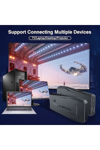 Vkemall 1080p Video Oyun Çubuğu Konsolu Çift 2.4g Kablosuz Kontrol Cihazı Oyun Kumandası