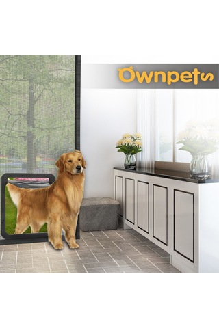 Lemestar Küçük-orta Evcil Hayvanlar İçin Otomatik Kapanır Kilitlebilir Abs Kedi Köpek Penceresi Kapısı 24x29cm S Boyutu