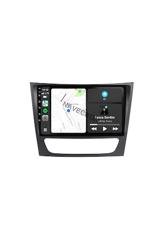 Mercedes W211 2002-09 9" Uyumlu Androıd Multimedya Gerçek 2/32 Kablosuz Carplay Geri Görüş Kameralı 9"