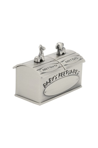 Moveevo Çocukların Diş Ve Tüy Hafızalarını Saklamak İçin Avrupa Stili Çinko Alaşımlı Mini Anı Kutusu - Gümüş Rengi, Ev Dekorasyonu Ve Hediye Seçeneği