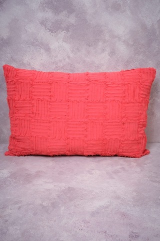 Peraluna Foam Pıllow Şifon Şerit Triko Yastık Kılıfı 60x40 Cm Koral - Koral