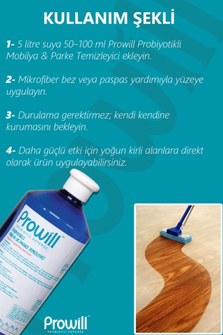 Probiyotikli Ahşap Mobilya Ve Parke Temizleyici Yüzey Temizleyici 1 Litre Tekli