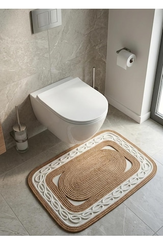 Modern Zincir Desenli Kapı Önü Banyo Ve Balkon Paspası Çift Taraflı Yüksek Trafikli İç Ve Dış Mekan Giriş Pa Çok Renkli