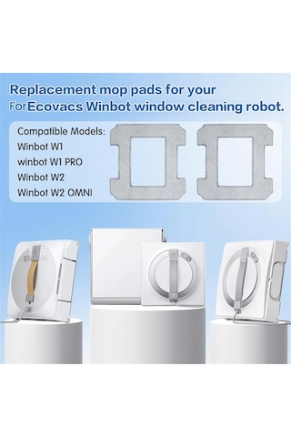Ecovacs Winbot W1 W1 Pro W2 Pro W2 Omni İçin Temizleme Pedleri