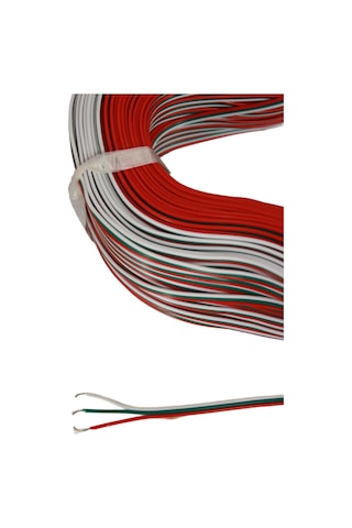 3 Pin Jst Elektrik Kablosu 3'lü Şerit Led Kablo 3x0,22mm Kalaylı %100 Bakır Kordon Kablo 100m