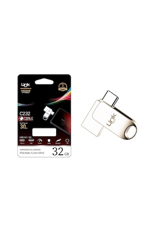Linktech C232 Premium 32GB OTG Type-C USB Bellek - USB Flash Drive