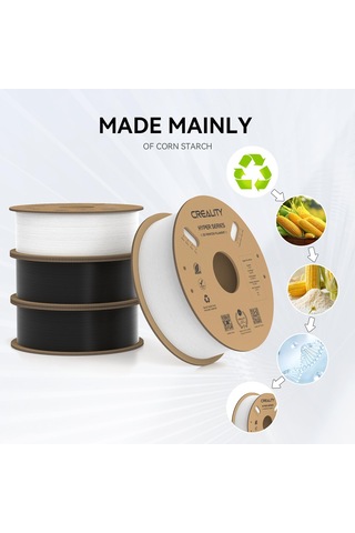 Creality Hyper Pla Filament 1.75mm Siyah Beyaz 4kg 30-600mm/s Yüksek Hızlı Pla 3d Yazıcı Filamenti 4 Adet 1kg Makara Boyutsal Doğruluk +/- 0,02mm Çoğuna Uygun