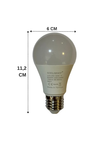 Uzlight 10w 75w 8200k Yeşil Işık E27 Duylu Led Ampul 10 Adet