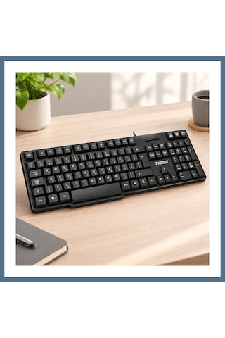 Buradabulabilirsin Kablolu Standart Ofis Klavye Siyah Q Klavye Bbz