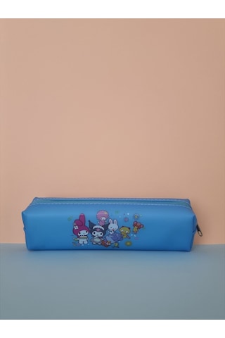 Kuromi My Melody Hello Kitty Cinnamoroll Figürlü Yumuşak Silikonlu Kalem Kutusu Kalemlik - Mavi