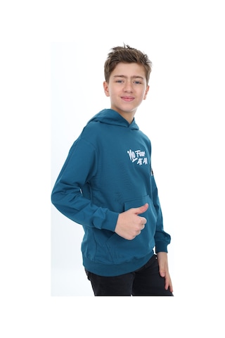 Toontoy Erkek Çocuk Nakışlı Sweatshirt Petrol Mavi