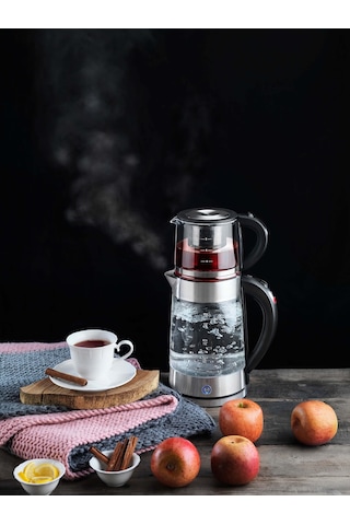 Schafer Gourmemaxx Cam Çay Makinesi Kettle 4 Parça