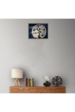 Mufunye 5d Tam Taşlı Diamond Painting Dıy Seti - 30x25cm Ağaç Desenli - Duvar Dekorasyonu Ev Dekoru Gümüş