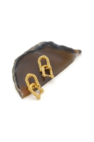 Çelik Küpe Altın Kaplama Kadın Unk-802 Altın