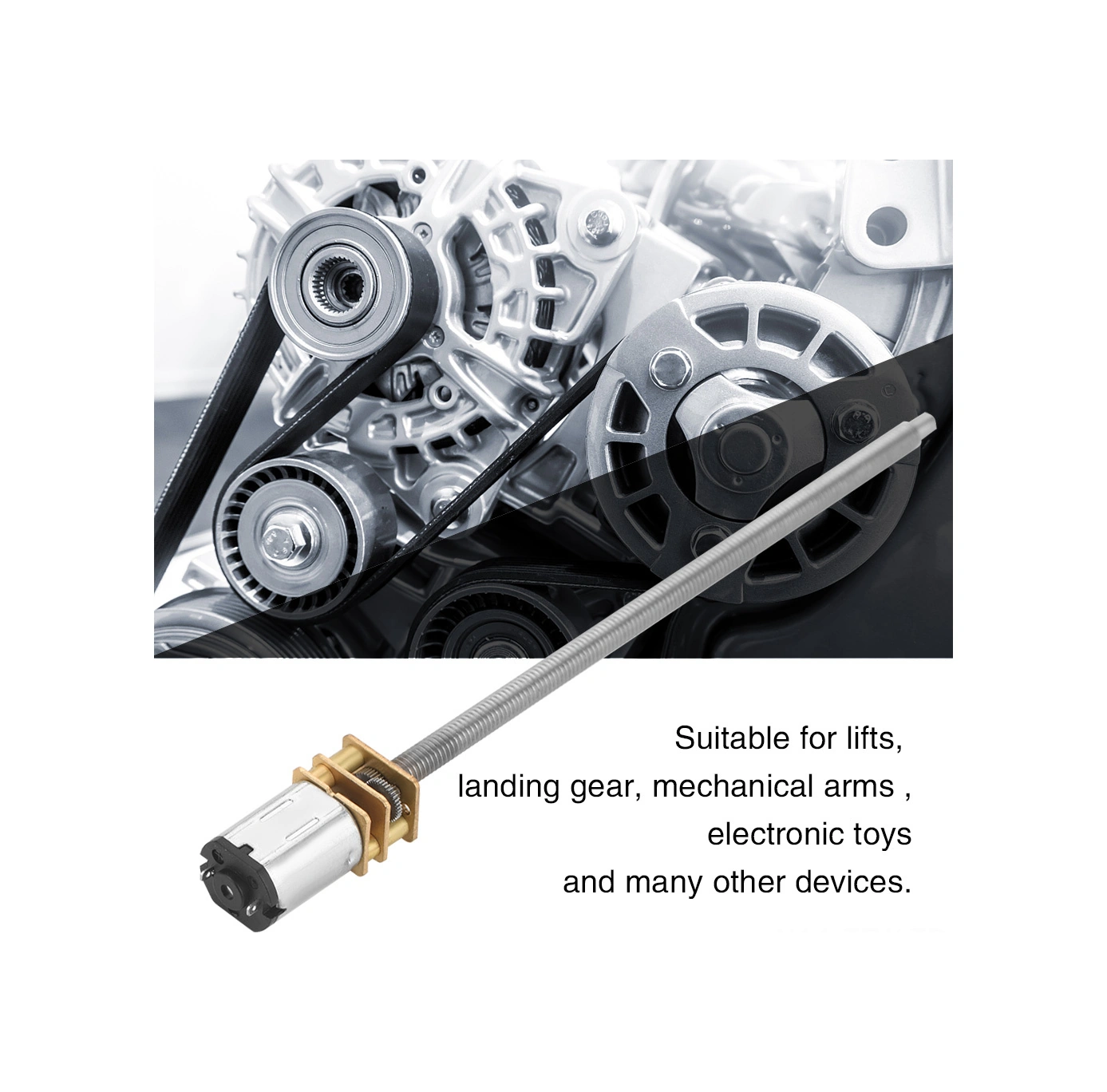 Tenfowee Ga12n20-m4100 Torklu Metal Dişli Dc Motor - 6v 500rpm, 100mm Vida, Yüksek Dayanıklılık, Düşük Gürültü - Lifter, Mekanik Kollarda Kullanım