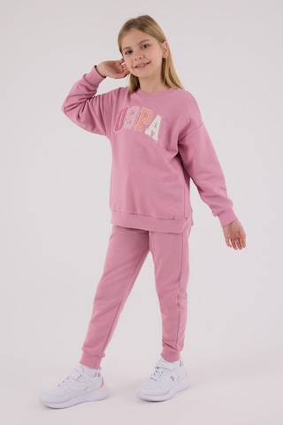 U.S. Polo Assn. U.s. Polo Assn Kız Çocuk Pembe Eşofman Takımı Us2306-c-v1 Pembe