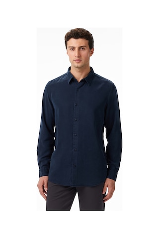 Nautica Erkek Lacivert Classic Fit Gömlek Düz W57536t Lacivert