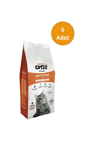 Catzo Premium Tavuklu Kedi Maması 5 x 1 KG Catzo Premium Tavuklu Kedi Maması 5 x 1 KG