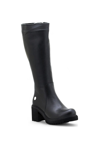 Mammamia D23kc-2075 Hakiki Deri Kadın Çizme Siyah