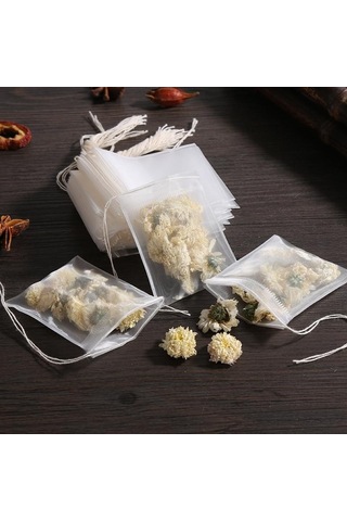 Jms 100/50/10 Adet Tek Kullanımlık Dokunmamış Kumaş Baharat Filtreleri Çay Poşetleri 5x7cm 50