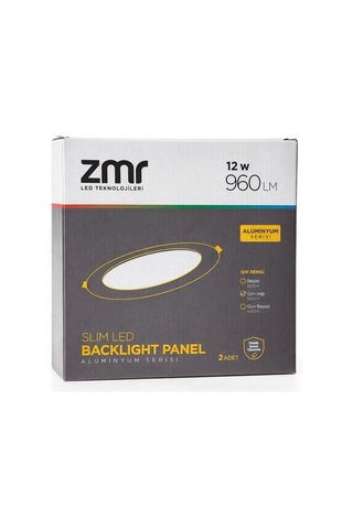 12w Slim Led Backlight Panel Sıva Altı Gün Işığı 960 Lm Beyaz