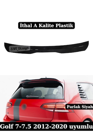 Golf 7-7.5 Yarasa Spoiler Spoyler İthal Parlak Siyah 2012-2020 Pl