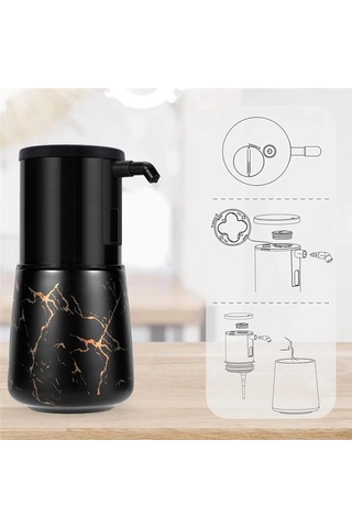 Anjiexun Sabunluk Mutfak, Köpüren Sabunluk Banyo, Siyah Siyah