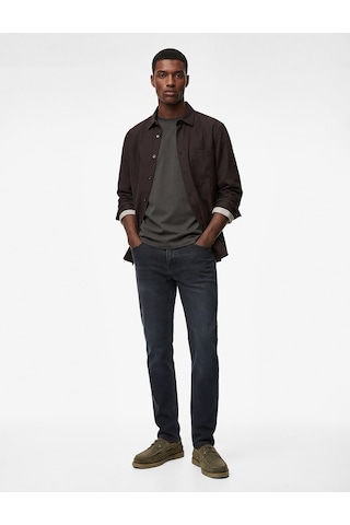 Koton Normal Bel Cepli Pamuklu Slim Fit Jean Pantolon - Brad Jean İndigo Stone 6sam40141nd İndigo - Taş