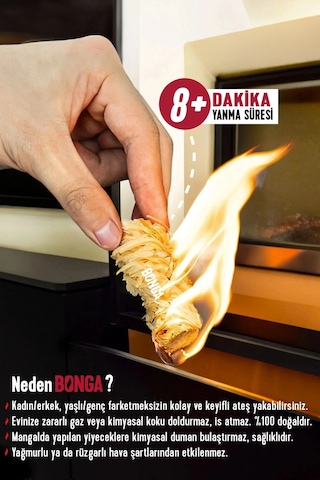 Mangal Ve Kömür Ateş Tutuşturucu 100 Adet 1400 Gr - Jel Ve Çıra Alternatifi Doğal Odun Yünü