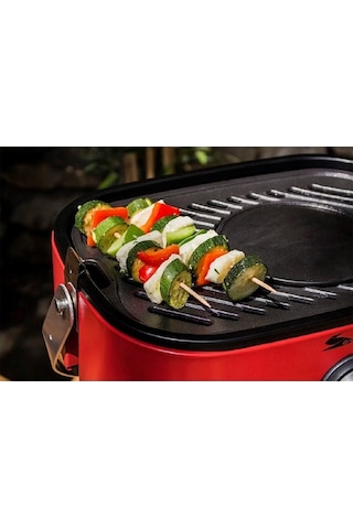 Aygaz Portatif Sahara Kırmızı Mini Barbekü Siyah