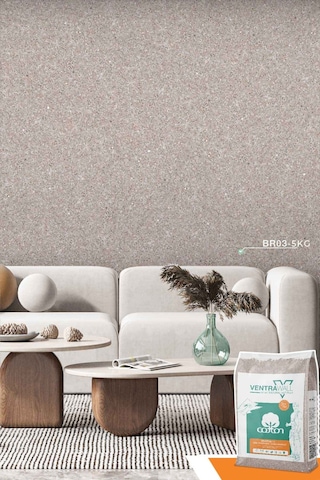 Ventrawall Kahverengi Duvar Kağıdı - İpek Sıva - Br03 - 5 Kg