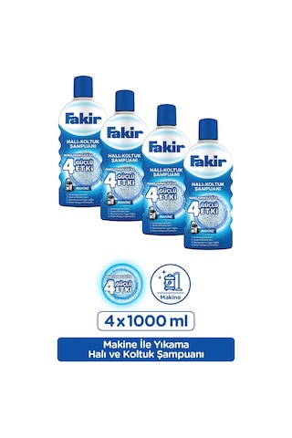 Fakir Nano Teknoloji İle Makine Halı Ve Koltuk Şampuanı 4 x 1 L