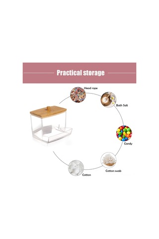Geekyou Şeffaf Ps Materyal Saksı, Saf Ve Kolay Kullanıma Uygun, 8.8x7.9x8.1cm, Yumuşak Kuru Pamuk Saklama Kutusu Şeffaf