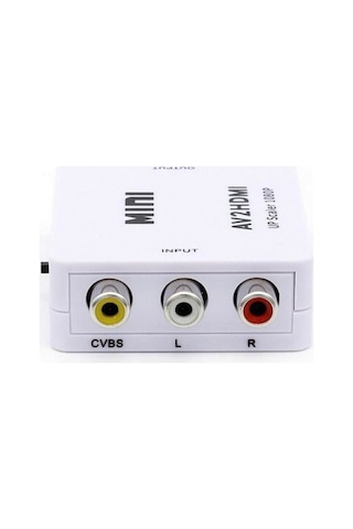 Ally Av To Hdmı Mini Switch Rca Composit Audio Video Hdmı Görünt-Beyaz