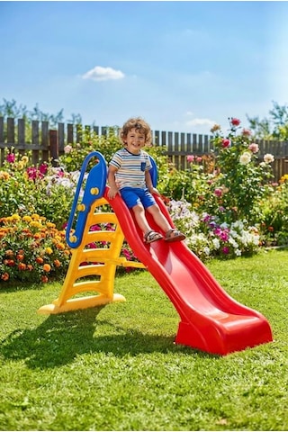 Katlanabilir Su Akışlı Maxi Su Kaydırağı 188 Cm Kırmızı Sarı Çocuklar İçin Eğlenceli Kaydırak Renkli
