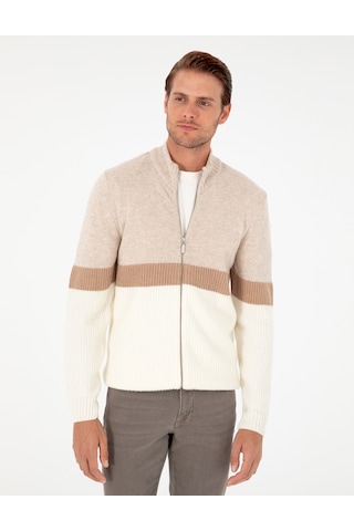 Pierre Cardin Erkek Ekru Hırka Triko 50296434-vr019 Ekru