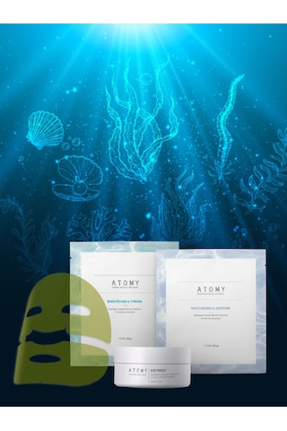 Atomy Marine Aydınlatıcı ve Sıkılaştırıcı Jel Yüz Maskesi 10'lu