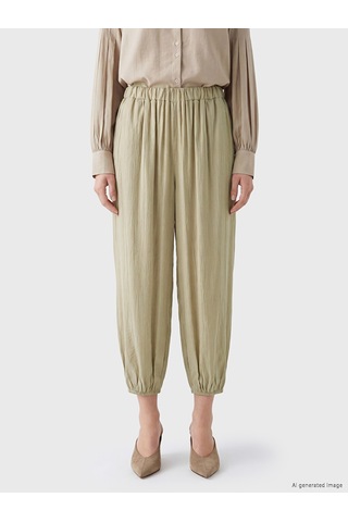 Lcw Modest Ekru Beli Lastikli Kadın Jogger Pantolon
